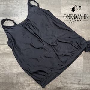 Yonique Blouson Tankini Top Size M